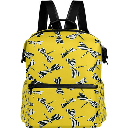 White Dragonfly Backpack Travel Bag Laptop Bag School Bag Bookbag Hiking Camping Rucksack 